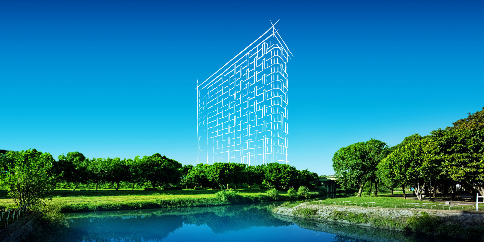 天母仰格建築3D立面示意圖