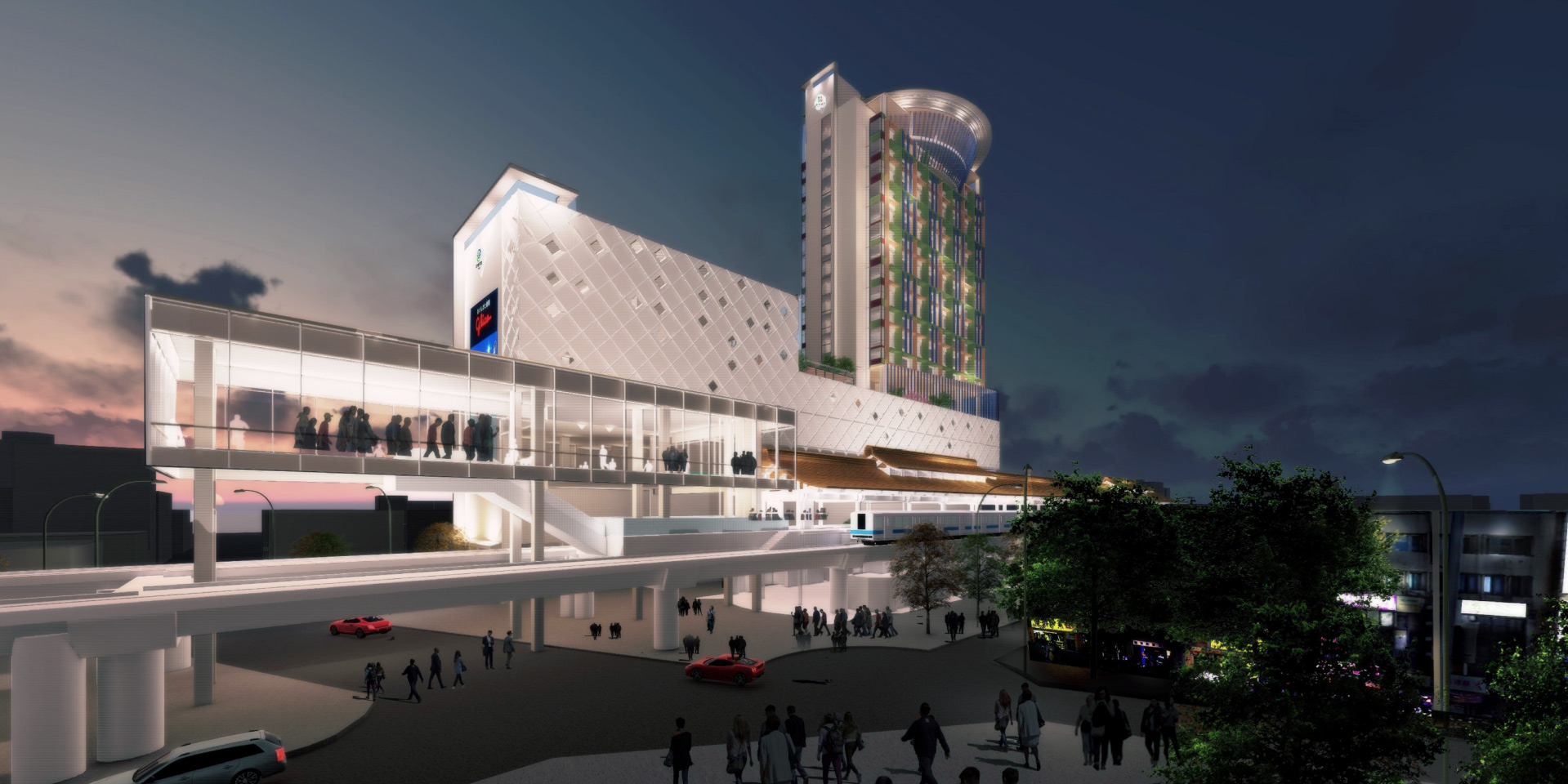 捷運士林站TOD 3D模擬示意圖